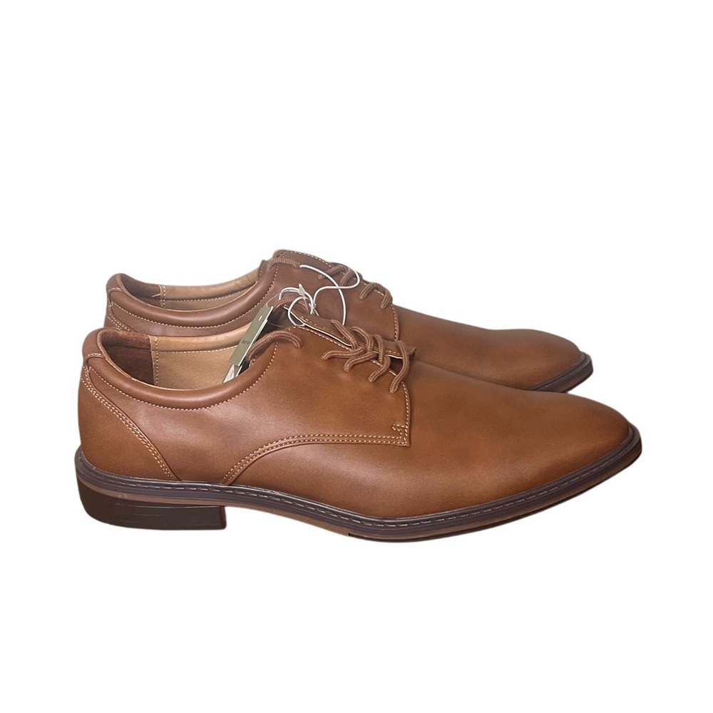 Goodfellow & Co Leo Men’s Size 12 Brown Derby Oxford Dress Shoes Memory Foam